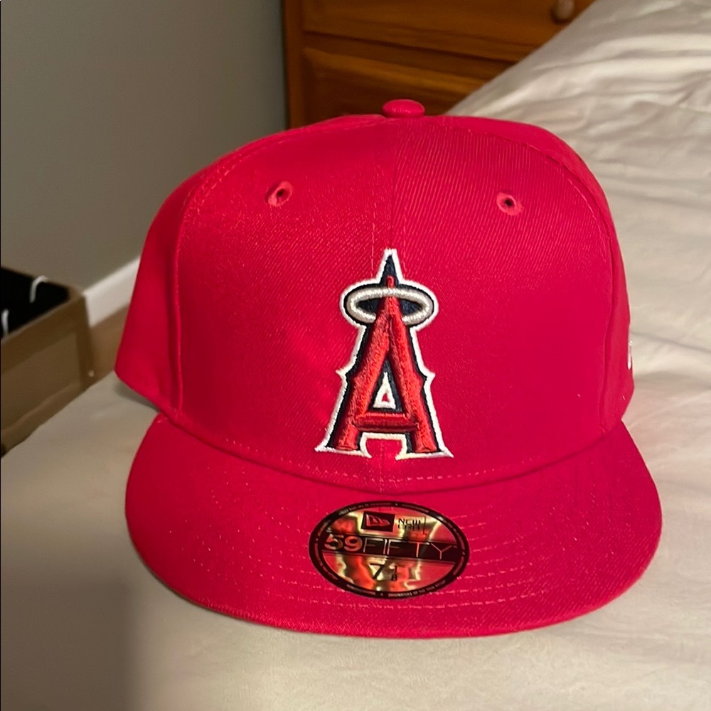 Men's Los Angeles Angels New Era Red Game Authentic Collection On Field 59FIFTY
